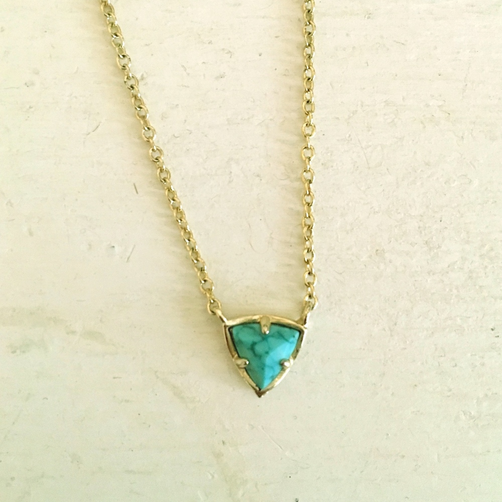 Kendra Scott Perry Triangle Pendant in Turquoise